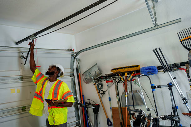 Professional Garage Door Panel Replacement technician working in Crewe, VA